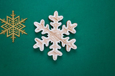 High angle view of christmas decoration