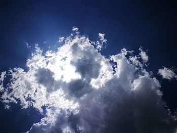 Low angle view of clouds in sky