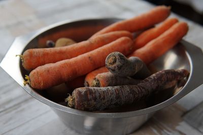 Close-up of food on table