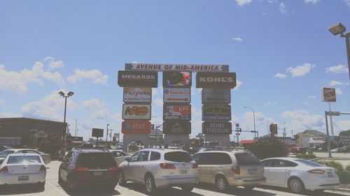 Traffic on road in city