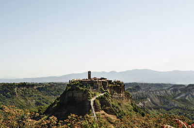  civita di bagnoregio  in the valley of the badlands ,  known as la città che muore -the dying town 