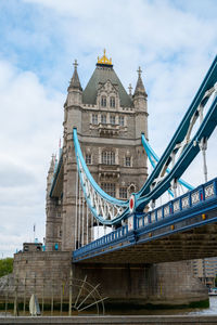 Low angle view of bridge against sky