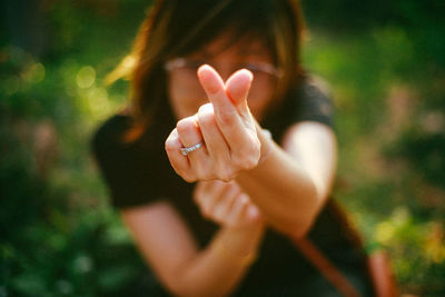 Close-up of hand