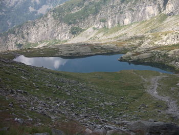 Scenic view of waterfall