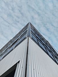 Low angle view of modern building against sky