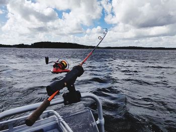 Fishing at a lake