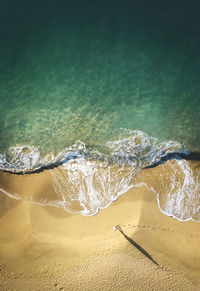 High angle view of beach