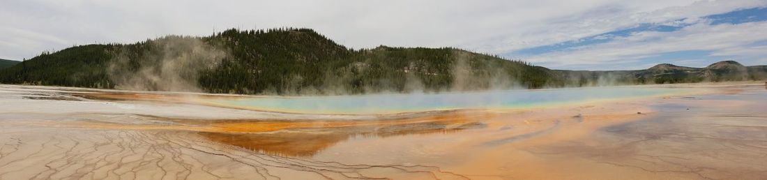 Panoramic view of waterfall