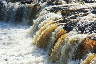 High angle view of waterfall