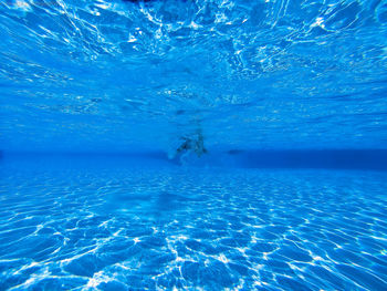 Underwater view of swimming pool