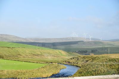 Scenic view of landscape against clear sky