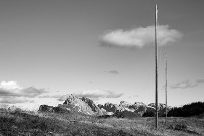 Low angle view of mountain against sky