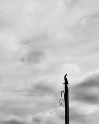 Low angle view of street light against sky