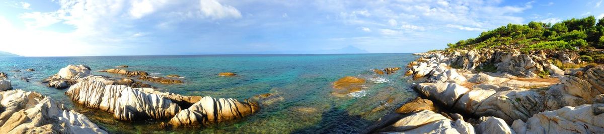 Panoramic view of sea against sky