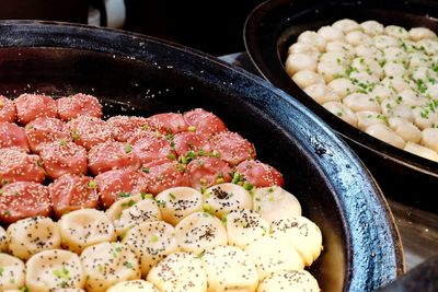 High angle view of food in container