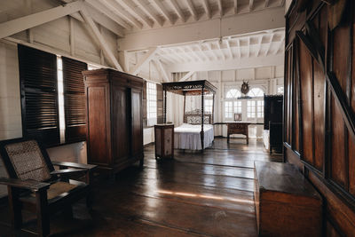 Empty corridor in building