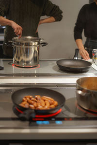 People having food at home