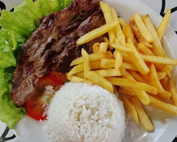 Close-up of served food