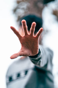 Close-up of human hand