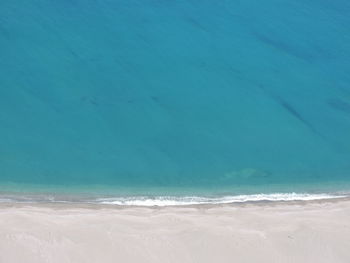 Scenic view of beach against clear sky