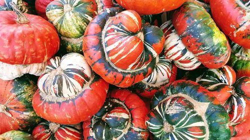 Full frame shot of pumpkins