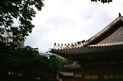 Low angle view of building against sky