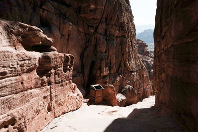 View of rock formations