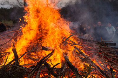 Close-up of bonfire