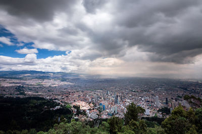 Aerial view of cityscape against sky