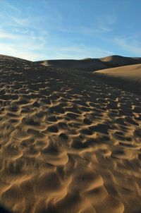 Idyllic shot of sand dunes in desert