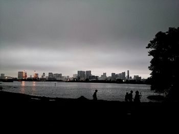 City skyline with waterfront