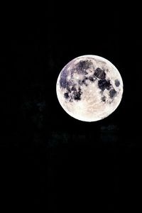 Close-up of moon over black background