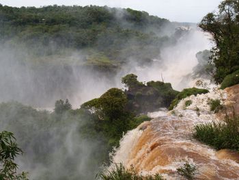 Panoramic view of waterfall