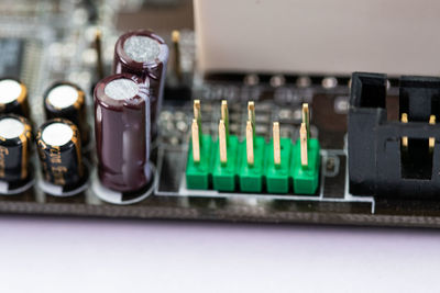 Close-up of glasses on table