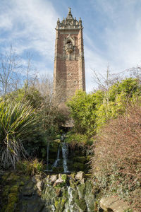 View of clock tower against cloudy sky