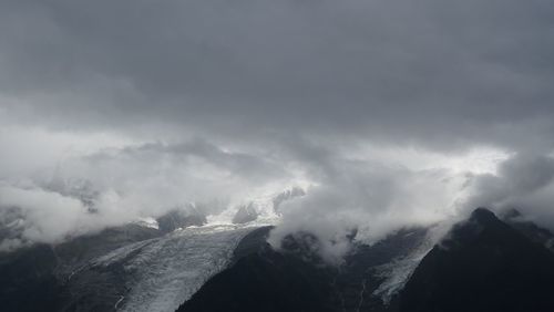 Low angle view of mountains against sky
