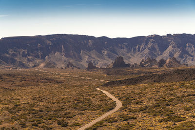 El teide national park desert in tenerife in winter
