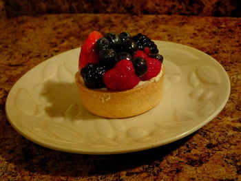 Close-up of cake in plate