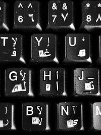 Full frame shot of computer keyboard