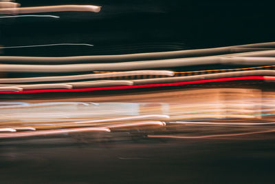 Close-up of light trails