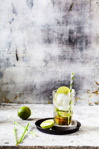 Close-up of drink on table