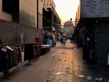 Narrow alley in city