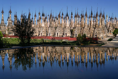 Large amount of stupas in kakku complex, myanmar