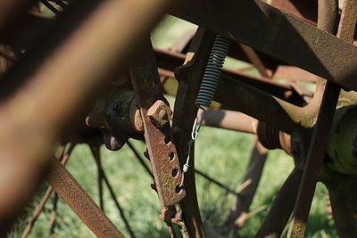 Close-up of rusty chain