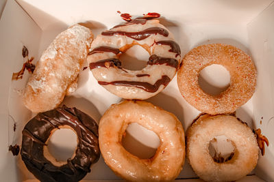 High angle view of dessert on plate