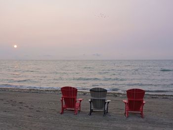 Chairs beside the lake