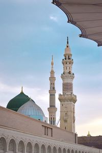 View of nabawi mosque in madinah , saudi arabia
