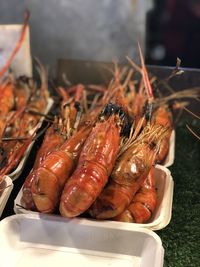 Close-up of seafood for sale at market