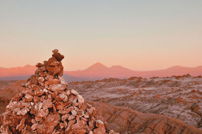 Scenic view of rocky mountains against sky