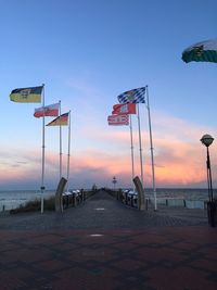 Scenic view of sea against sky at sunset